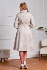 Banned 40s Retro Anita Trench Coat Beige-Beige