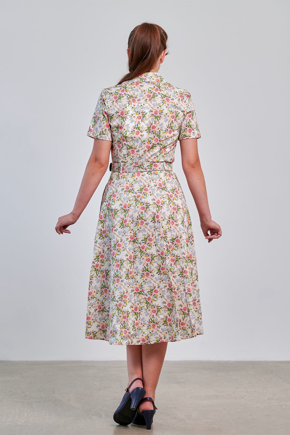 Banned Retro 40s Kate Bloom Dress-Cream