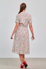 Banned Retro 40s Kate Cherry Dress-Cream