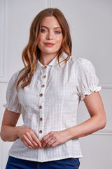 Banned Retro 50s Star Blouse-White