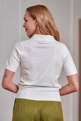 Banned Retro 50s Katy Summer Knot Cardigan-Cream