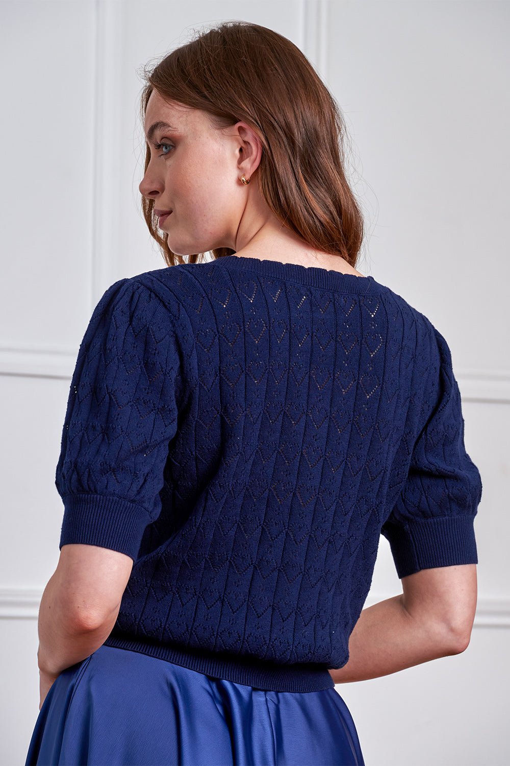 Banned Retro 50s Sweet Heart Cardigan-Navy