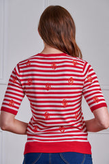 Banned Retro 50s Ruby Lobster Love Jumper-Red