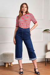 Mandy Love 50s Capri Jeans-Denim/Blue