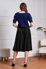 BANNED Legacy 1950s Circle Panel Skirt | Vintage Style Swing Skirt-Black