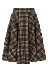 Banned Retro Wool Mix Cary Book Checks Skirt
