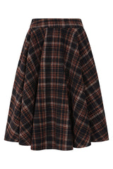 Banned Retro Wool Mix Cary Book Checks Skirt