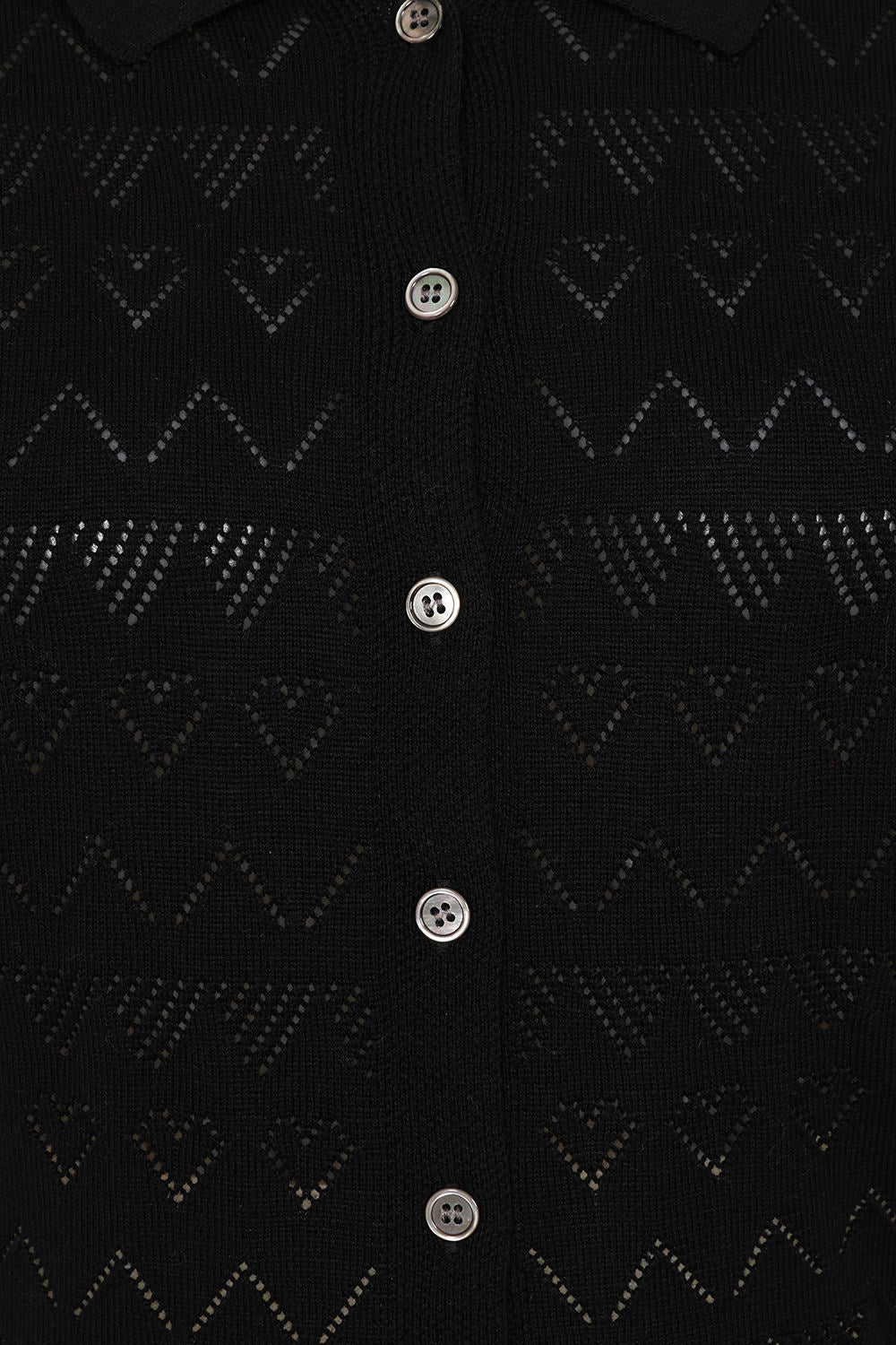Banned Retro 50s Hearts Waves Cardigan-Black