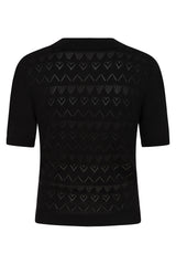 Banned Retro 50s Hearts Waves Cardigan-Black