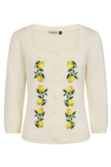 Banned Retro 50s Marla Lemon Cardigan-Ivory