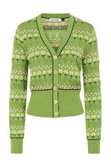 Banned Retro Kitty Bloom Cardigan-Green