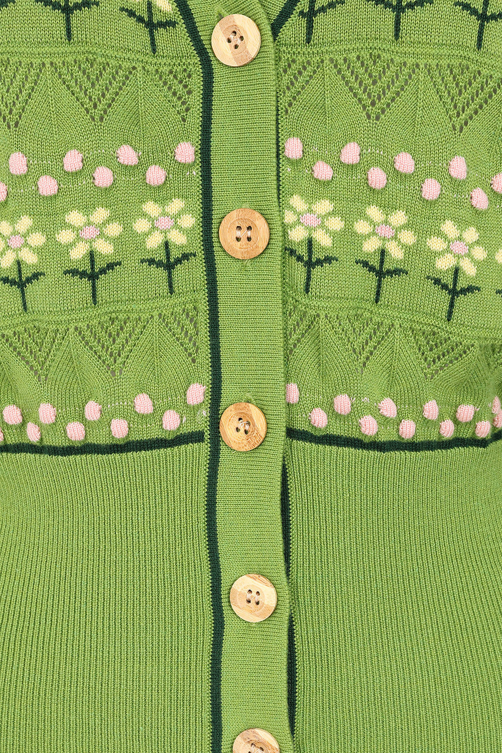 Banned Retro Kitty Bloom Cardigan-Green