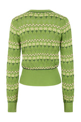 Banned Retro Kitty Bloom Cardigan-Green