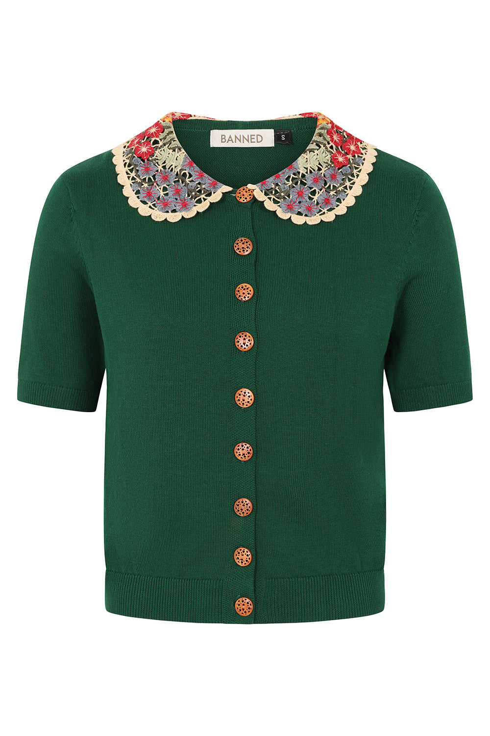 Banned Retro 50s Polly Summer Cardigan-Green
