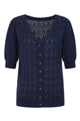 Banned Retro 50s Sweet Heart Cardigan-Navy