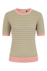 Banned Retro 40s Serena Jumper-Green/Pink