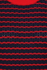 Banned Retro 40s Serena Jumper-Navy/Red