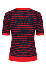 Banned Retro 40s Serena Jumper-Navy/Red