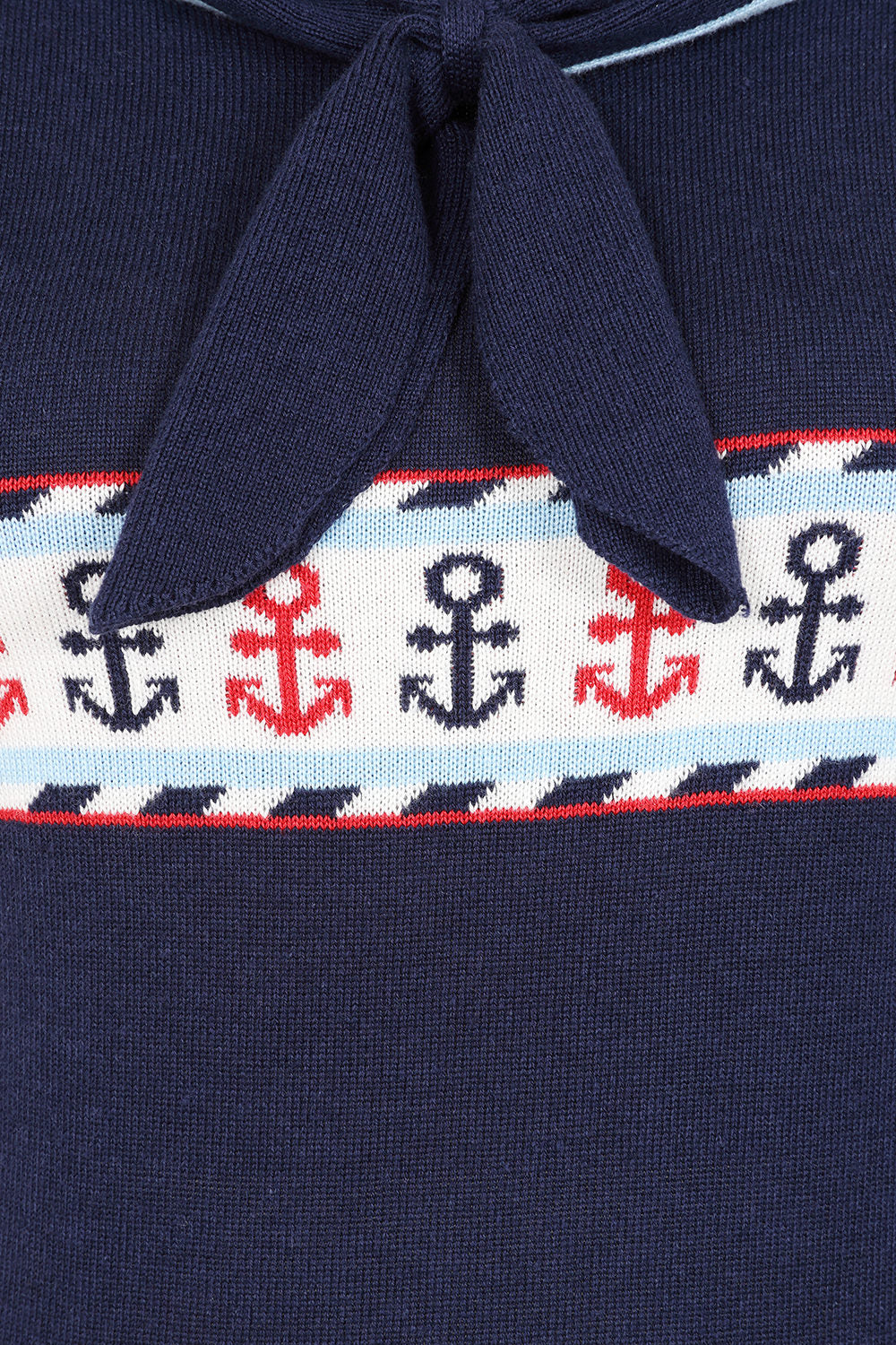 Banned Rockabilly Sailor Sophie Knitted Jumper-Navy