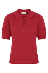 Banned Retro 40s Rosanna Knitted Top-Burgundy