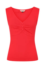 Vintage-Inspired 1950s Elaine Top - Retro Style By Banned"-Red"