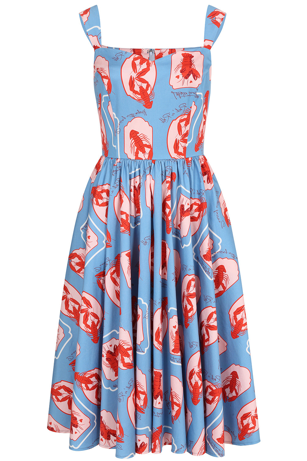 Banned Retro 50's Winnie Lobster Love Dress-Blue