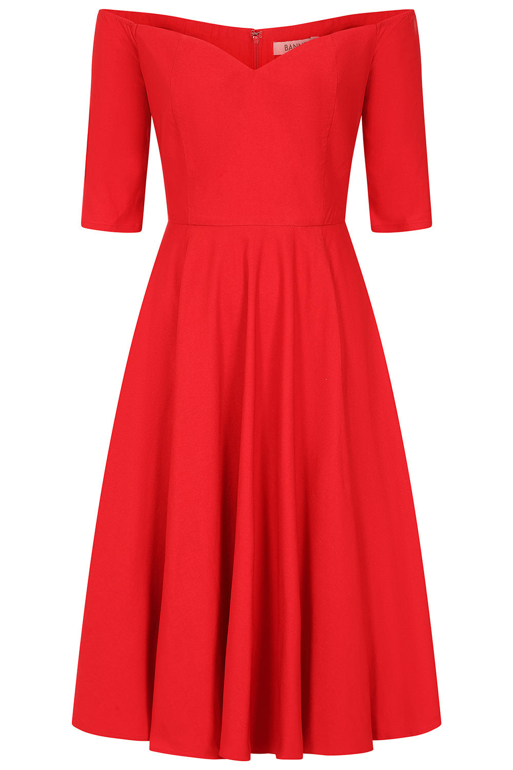 Banned Retro 50s Amalia Swing Dress-Red