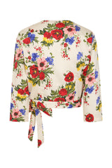 Banned Retro 40s Gracie 40s Floral Serenade Blouse-Cream