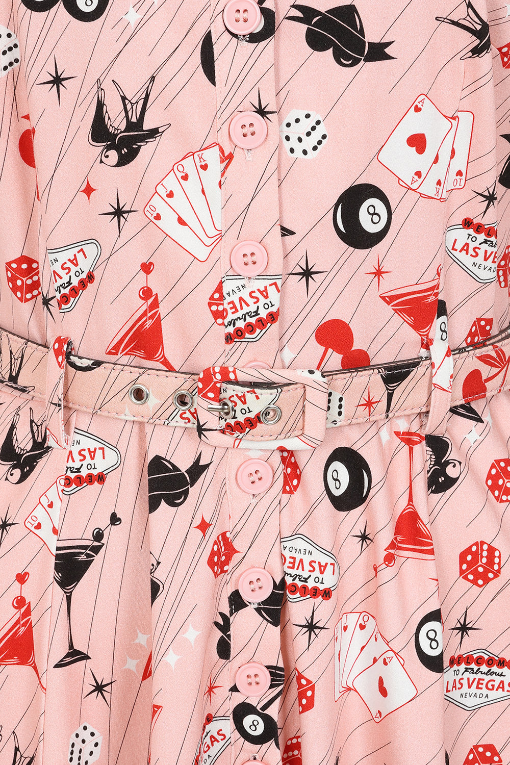 Banned Retro 50s Bella Viva Las Vegas Swing Dress-Pink