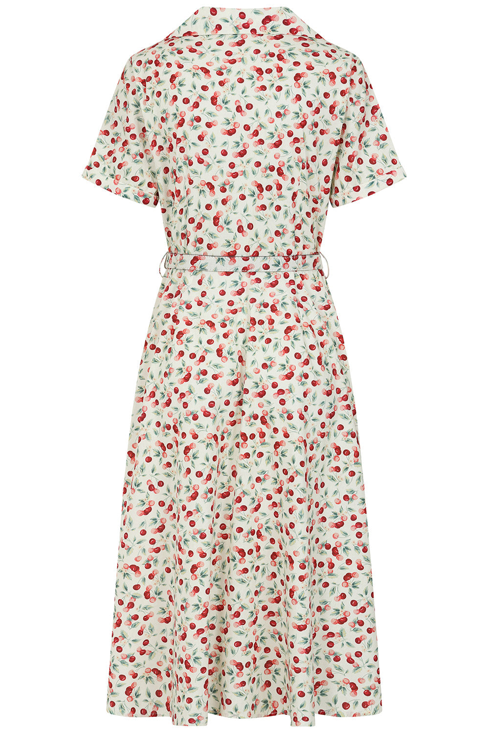 Banned Retro 40s Kate Cherry Dress-Cream