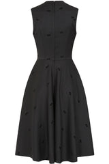 Banned Retro 50s Daisy Cherry Dress-Black