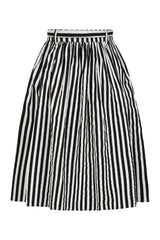 Banned Retro 50s Mila Striped Circle Swing Skirt And-Black/White