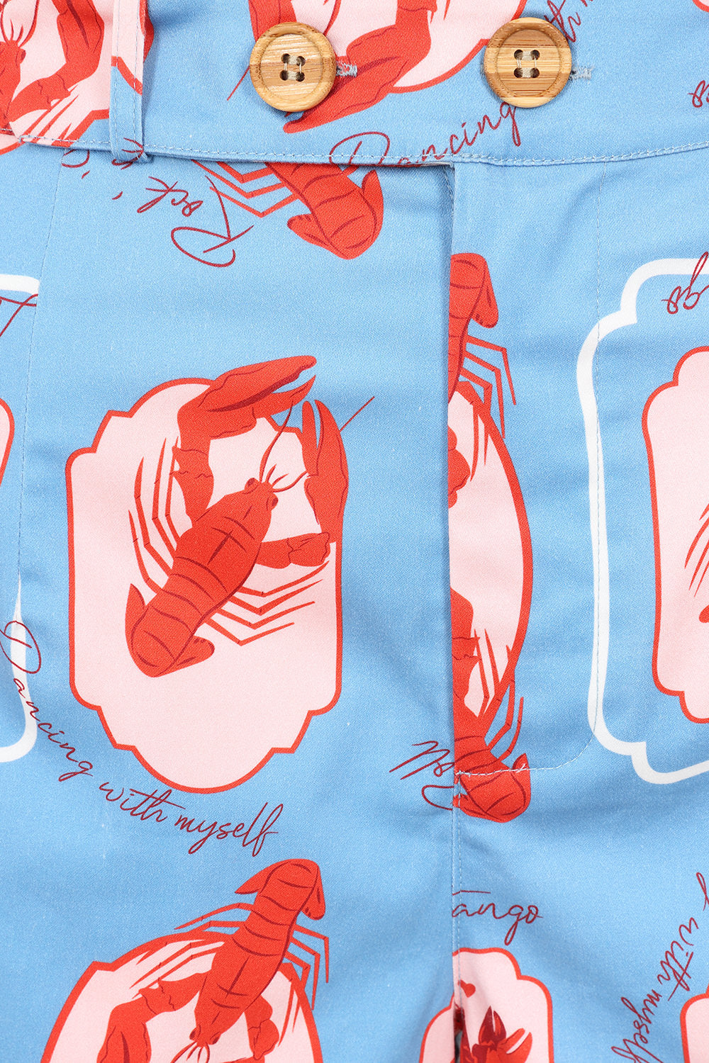 Banned Retro 50's June Lobster Love Shorts-Blue