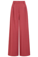 Banned Retro Eliza 50s Plain Trousers-Burgundy