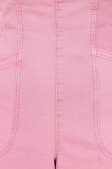 Banned Retro Jolene 50s High Waist Suspender Jeans-Dark Pink