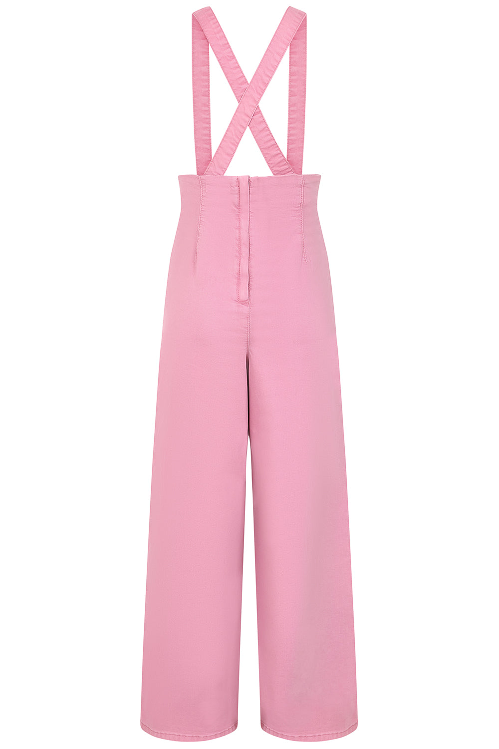 Banned Retro Jolene 50s High Waist Suspender Jeans-Dark Pink
