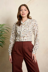 Banned Retro Cherry Cool Cat Bluse