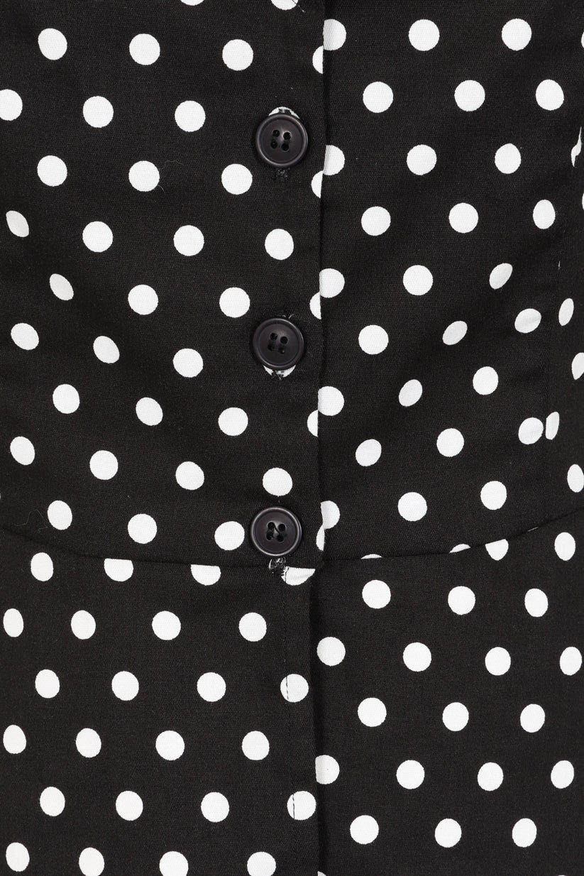 Banned Retro Marion Polka Dot Blouse And-Black