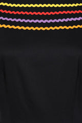 Banned Retro 50s Carmen Full Skirt Swing Dress-Black
