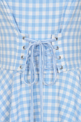 Banned Retro 50s Lola Gingham Swing Dress-Blue