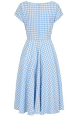 Banned Retro 50s Lola Gingham Swing Dress-Blue
