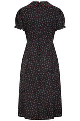 Banned Retro 40s June Flower Dress-Black