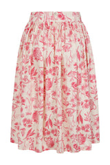 Banned Retro 50s Rosie Circle Floral Tea Swing Skirt-Cream
