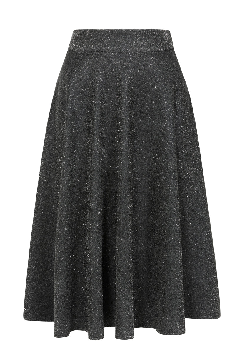 1950's Banned Retro Annie Sparkle Skirt-Black