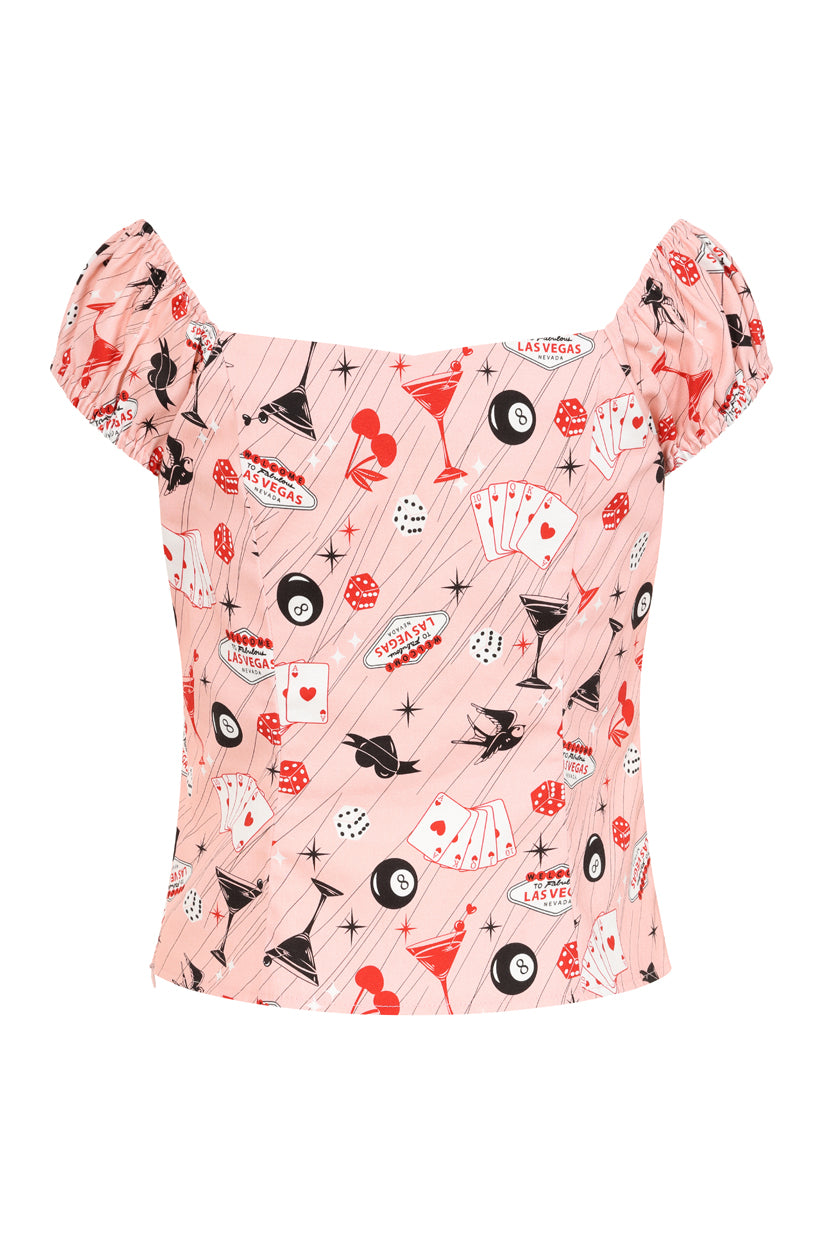 Banned Retro 50s Babe Viva La Vegas Top-Pink