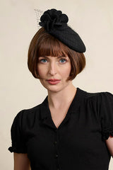 Banned Retro Noir Schleier-Fascinator