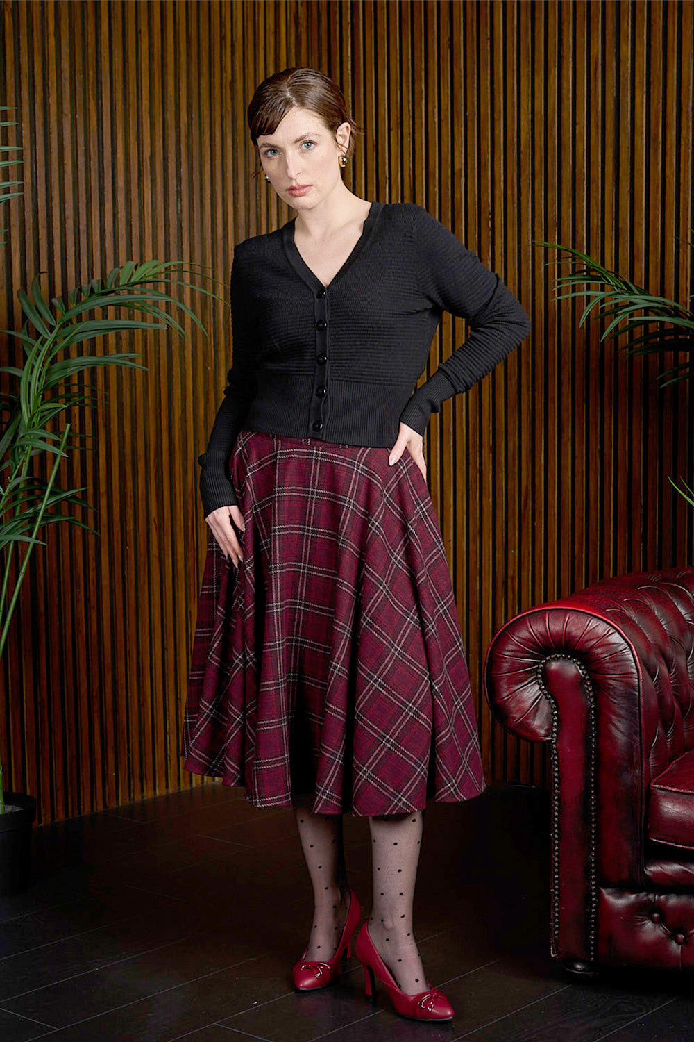 Banned Retro Wool Mix Cary Lovely Checks Skirt