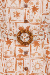Banned Retro 40s Kate Tonal Tropic Dress-Brown
