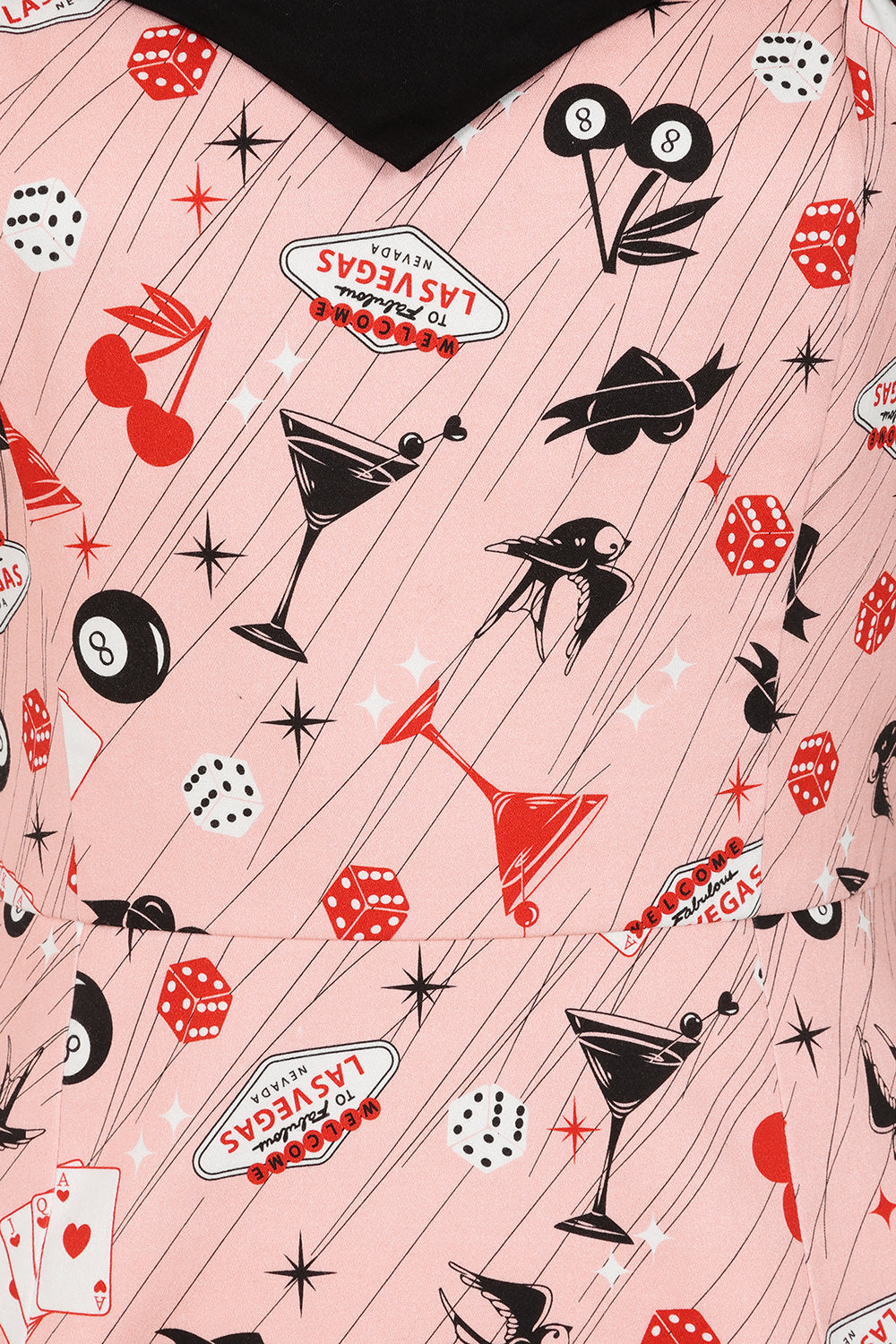 Banned Retro 50s Rhona Viva Las Vegas Pencil Dress-Pink