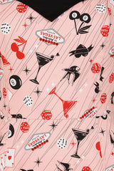 Banned Retro 50s Rhona Viva Las Vegas Pencil Dress-Pink